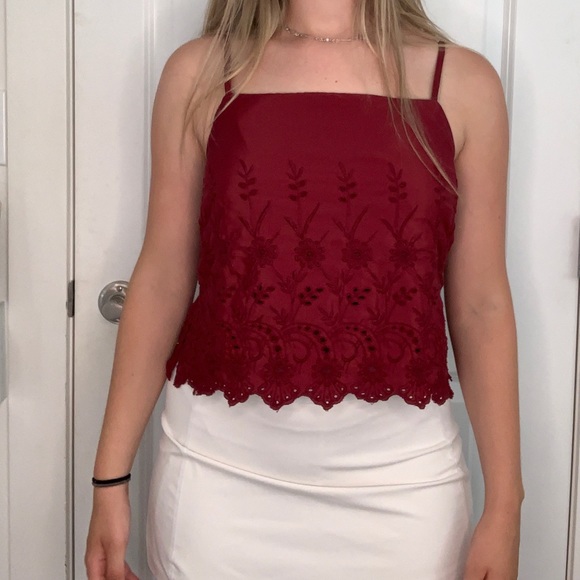 EMBROIDERED MAUVE TANK - Picture 4 of 6